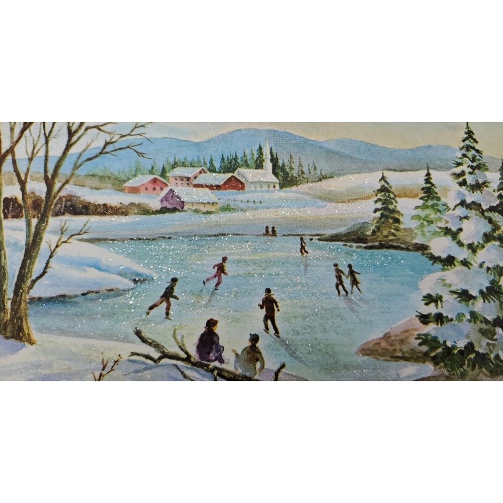 11 Old Vintage Used Christmas Card Fronts for Crafts Winter Snow Country Woods - Picture 11 of 16